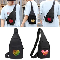 new love series chest bag mini messenger bag shoulder bag cartoon all match mobile phone bag small backpack large capacity women