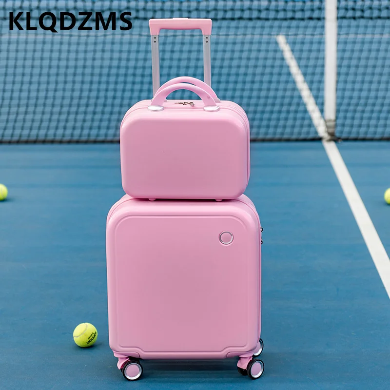

KLQDZMS 18" Inch New Student Universal Small Trolley Suitcase Lightweight Password Box Silent Universal Wheel Hand Luggage
