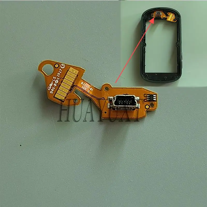 Фото Оригинальный USB-порт для зарядки, хвостовая вставка для передачи данных для GARMIN Oregon 600 650 650t 700 750 750t, запасные части для ремонта GPS №1