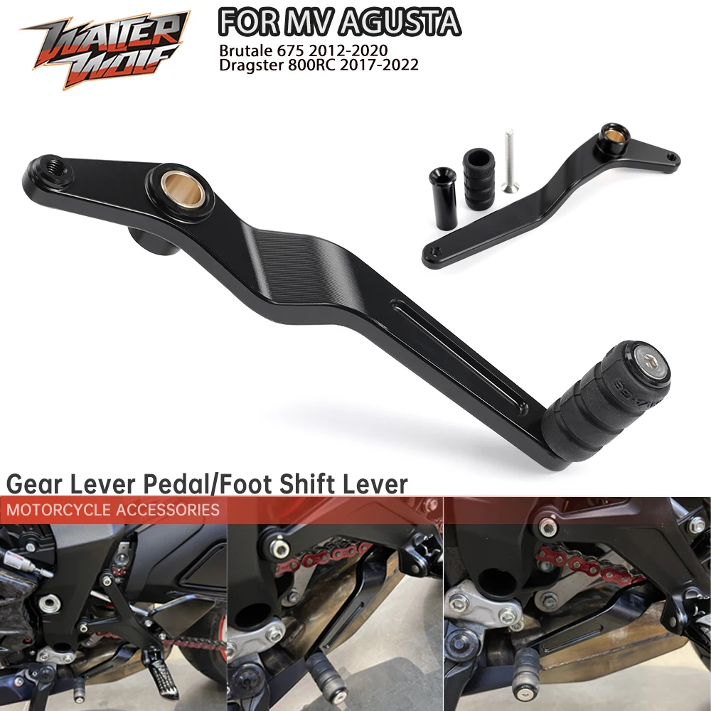 

Gear Lever Pedal For MV Agusta Brutale F3 675 800 RC Dragster 800RC Motorcycle Black Foot Shift Lever