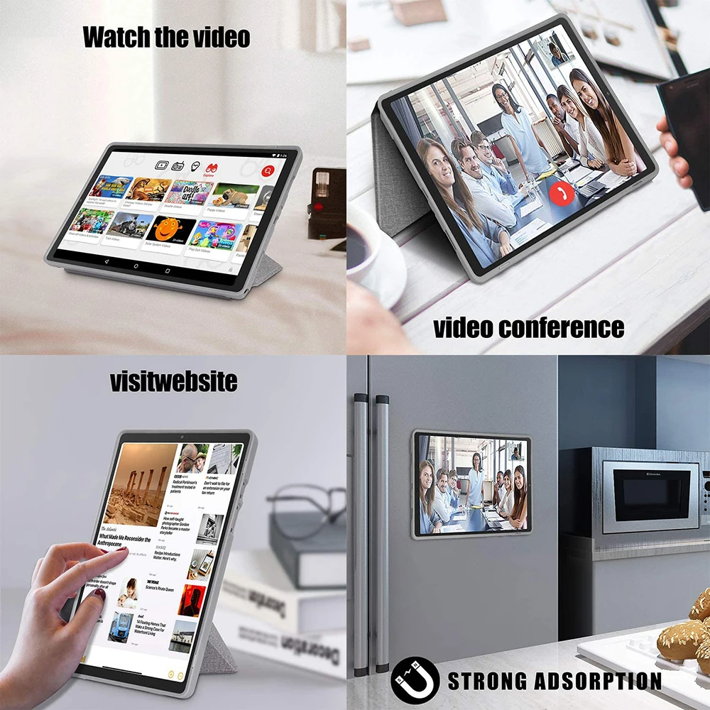 

Магнитный чехол для Samsung Galaxy Tab A 2019 10,1 дюйма 8 дюймов 9,7 дюйма S6 10,5 дюйма S5E Tab A7 10,4 2020 T500 T510, чехол-подставка, чехол для планшета из искусственной...