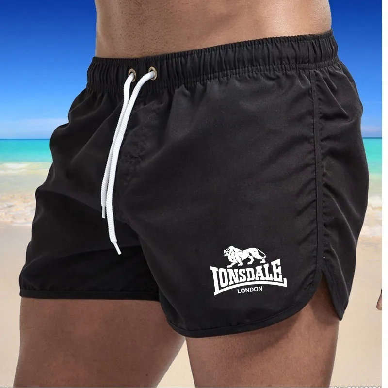 

Мужские пляжные шорты Lonsdale с принтом, спортивные шорты для бега, штаны для плавания, быстросохнущие мужские шорты для серфинга, одежда для п...