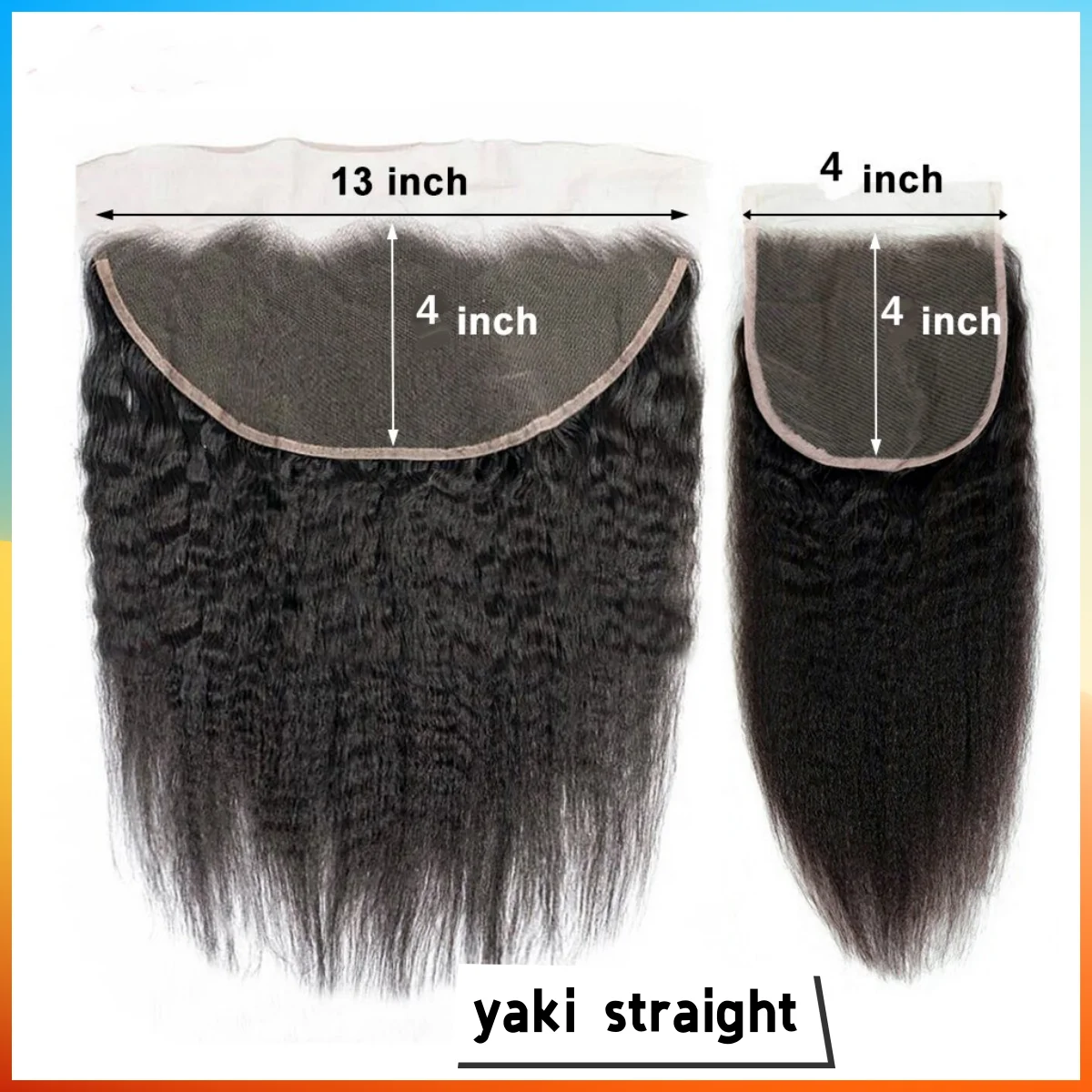 

Kinky Straight 13x4 HD Transparent Frontal Natural Brown Swiss Lace Closure 4X4 for Black Women Italian Yaki Real Human Hair