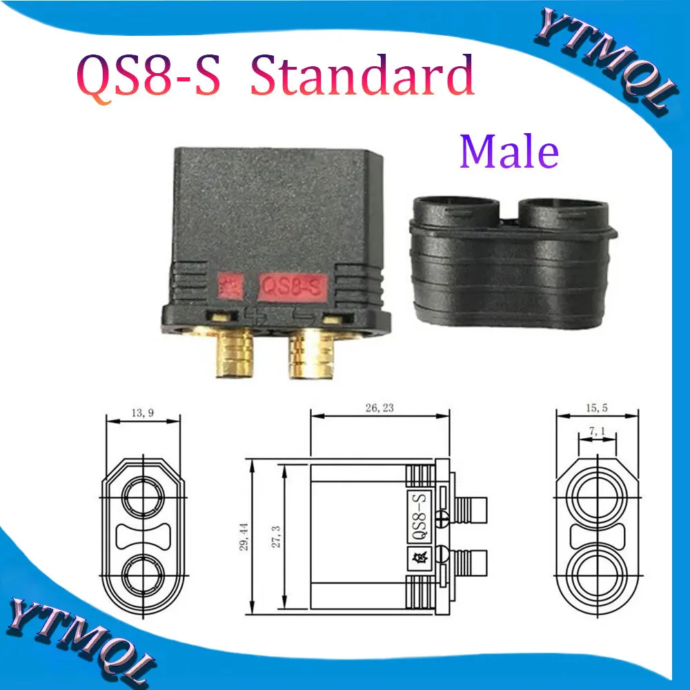 1 пара QS8-S сверхмощный аккумуляторный разъем с защитой от искрового золота