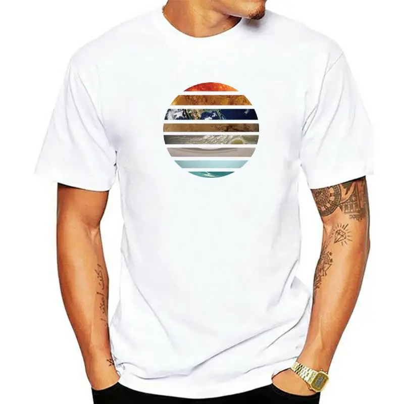 

Футболка мужская хлопковая, прикольная тенниска с принтом удивительной планеты, отличный астрономический подарок, европейские размеры