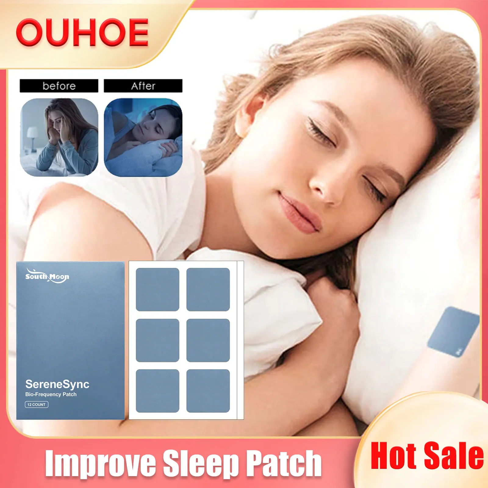 

Improve Sleep Patch Sleep Aid Relieve Anxiety Stress Headache Neurasthenia Tired Soothing Body Relax Insomnia Treatment Sticker
