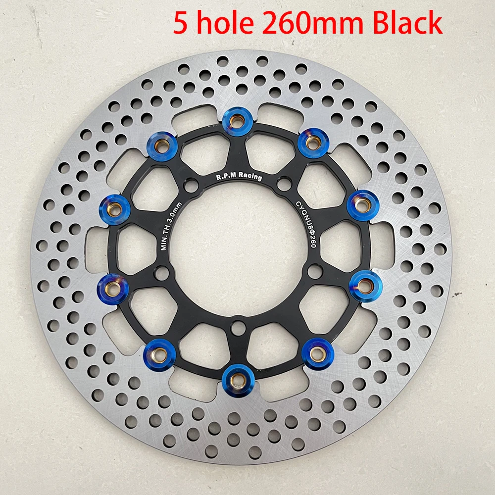 

Универсальные плавающие диски из алюминиевого сплава тормозной диск для мотоцикла Внешний диаметр 200 мм/220 мм/245 мм/260 мм тормозные колодки быстрого охлаждения