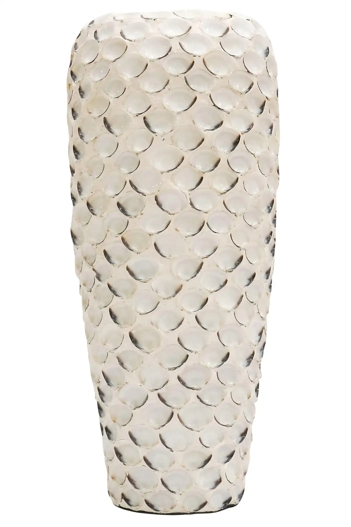 

Abalone Shell and Ceramic Vase - White