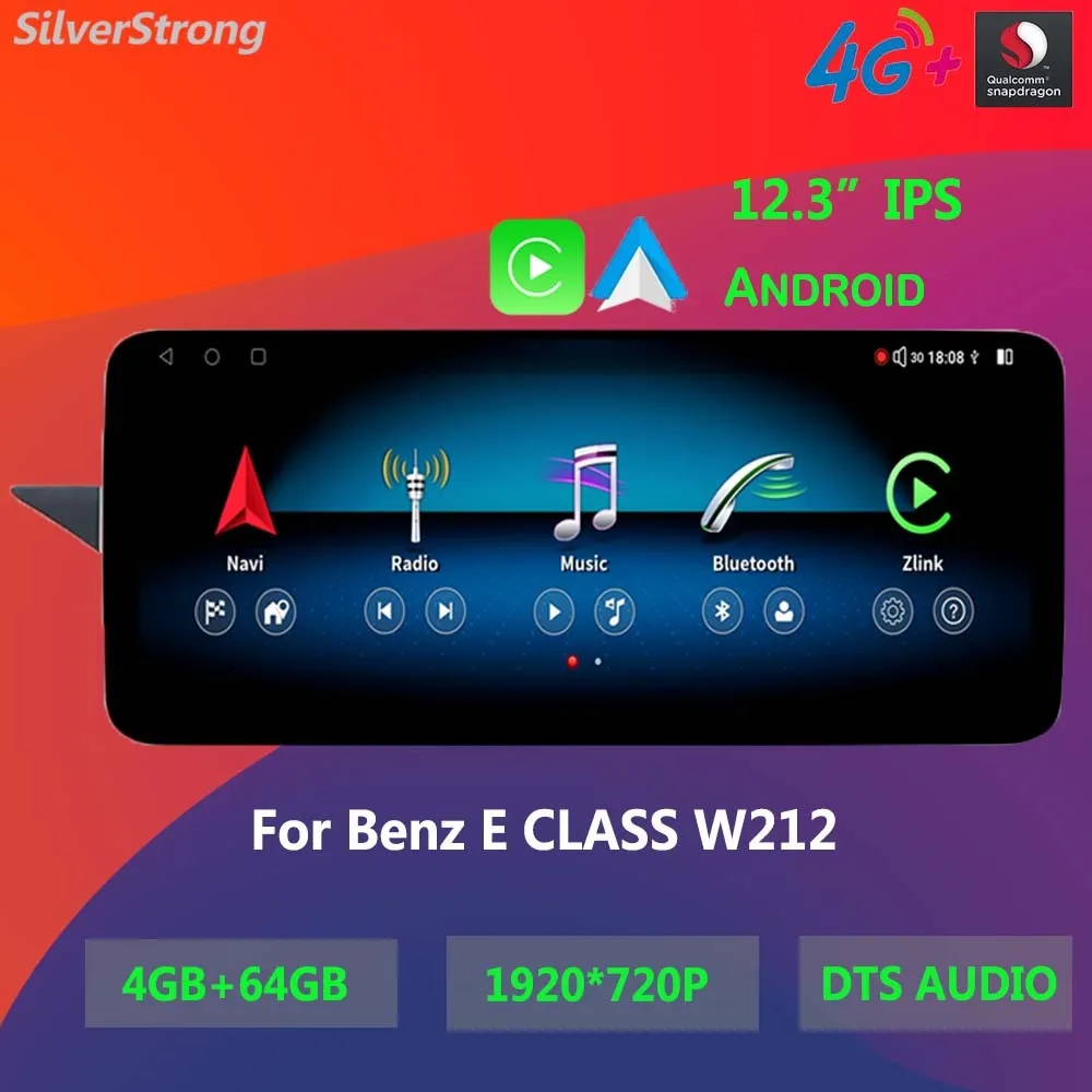 

Система Android 12,3, Автомобильный GPS навигатор, экран для W212 2009-2016 WIFI SIM BT IPS сенсорный экран GPS Navi Carplay1920720 DTS аудио радио