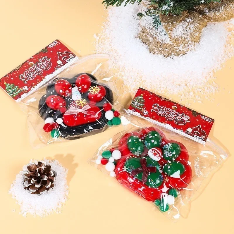 Рождественский мягкий подарок в виде кошачьей лапы странные вещи медленный