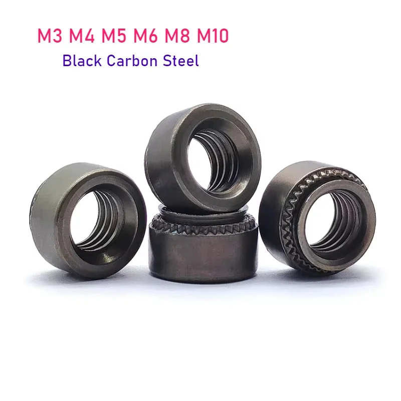 

2-50 шт. M3 M4 M5 M6 M8 M10 черная углеродистая сталь самозажимная вставка гайка пресс заклепка гайка заклепка плита 0,8 мм-3,18 мм