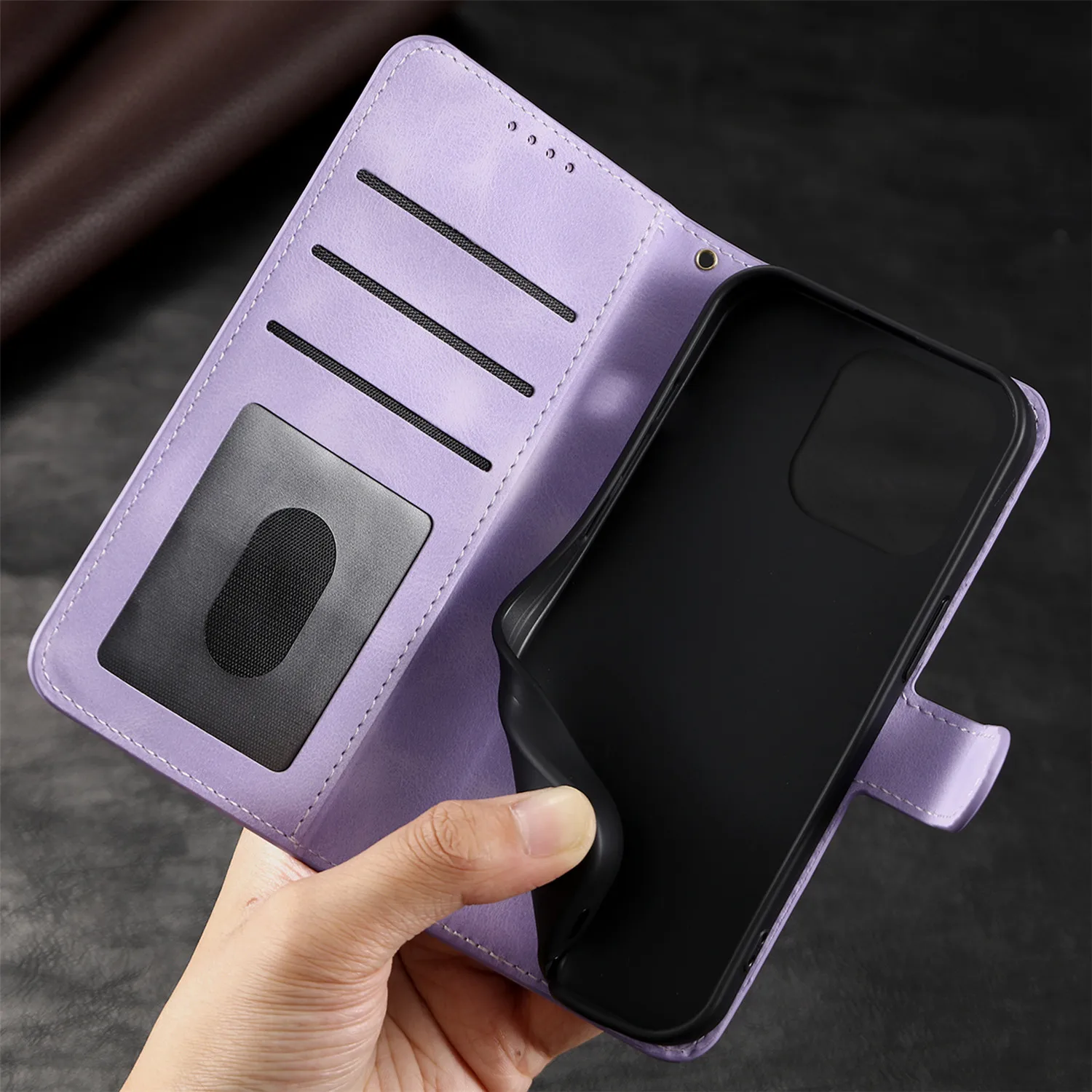 Кожаный флип-чехол для iPhone 16 15 14 Plus 13 Mini 11 12 Pro MAX X XS XR 6 6S 7 8 SE 2020 2022