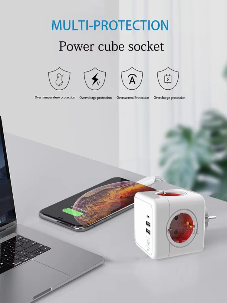 Удлинитель Sopend Сетевой электрический с выключателем удлинитель 3 Usb-портами и