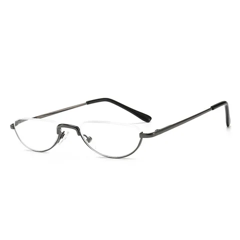 Полуободковые очки для чтения Half Moon, металлические очки, оптические очки, Полуободковые винтажные портативные очки для чтения