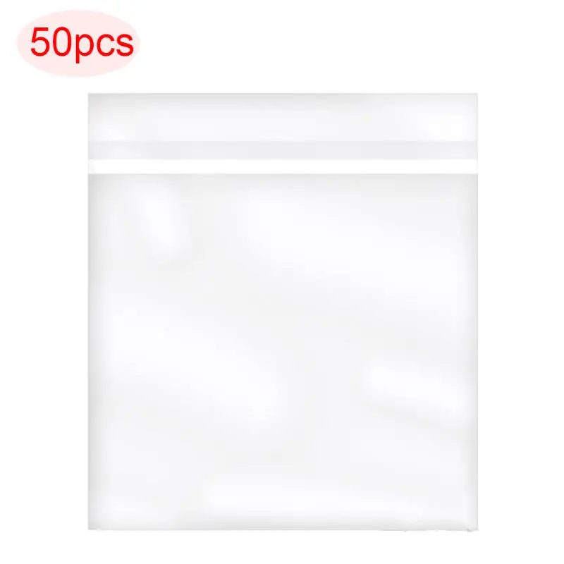 E56B Commonly Used 10 Inch  Gel Bags Disc Organizer 50Pcs Sleeves Blu-ray Holder Thin Bag Record Container