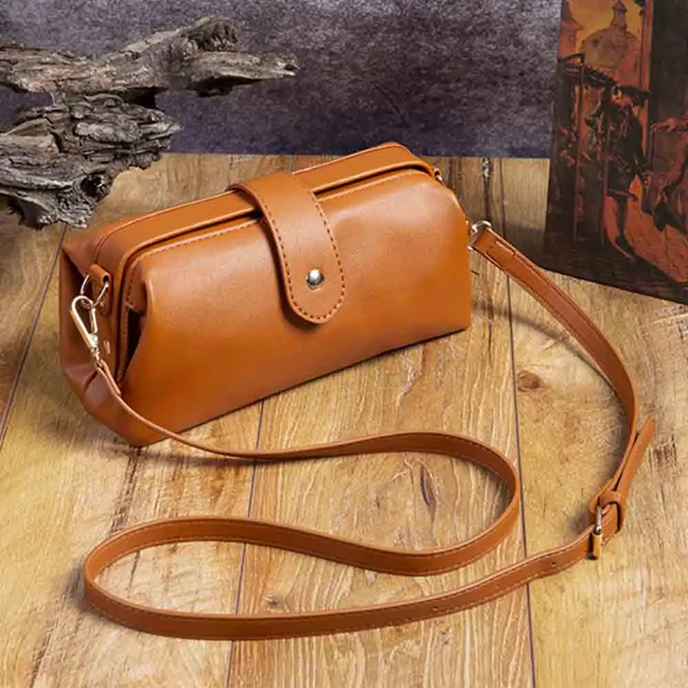 

Retro Clip Wallets for Women Vintage Bucket Bags Style Handbag and Purse High Quality PU Leather Female Shoulder Mini Tote Bags