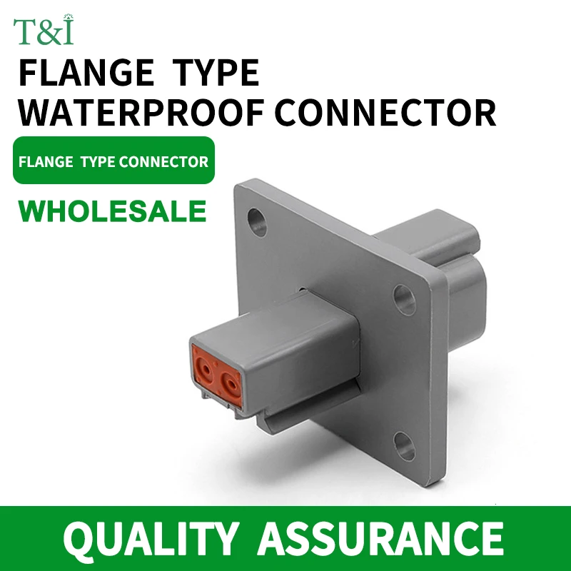 

DT04-4P-L012 Deutsch flange type waterproof automotive connector 2P/3P/4P/6P/8P/12P sheath butt harness socket terminal