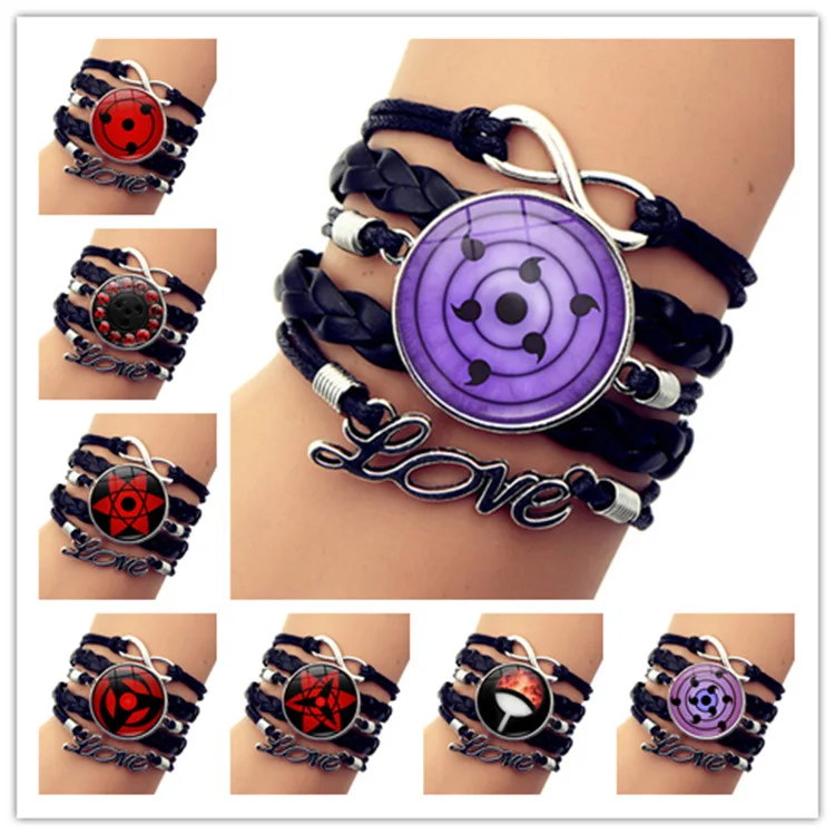 

Naruto anime peripheral bracelet male and female students weave hand rope Yuzhibo kaleidoscope jewelry children's birthday gift