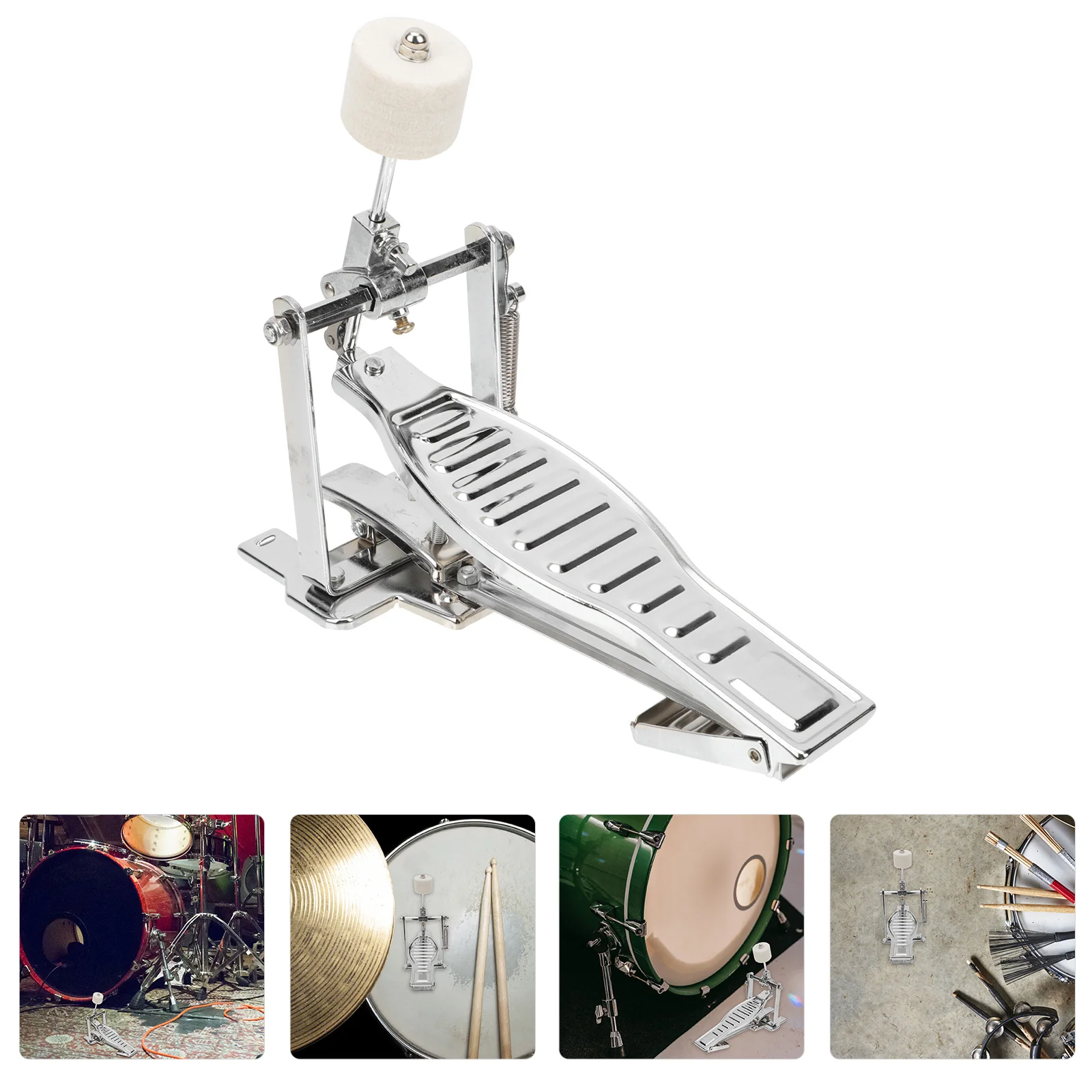

Drum Pedal Single Kit Accessory Instrument Chain Double Hammer Jazz Bass Professional Percussion Musical Accessories Kick Step
