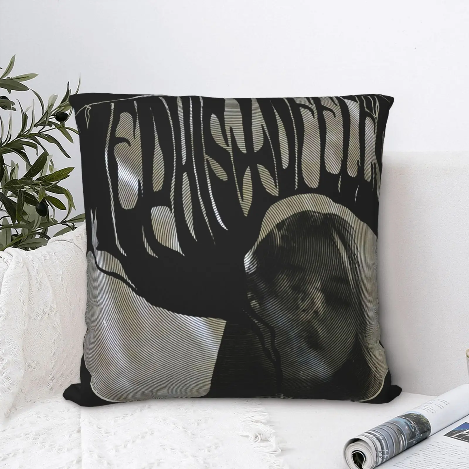 

Mephистофелис шлюха металлическая лента для подушки Чехол для спальни наволочки для подушки Черные искусственные