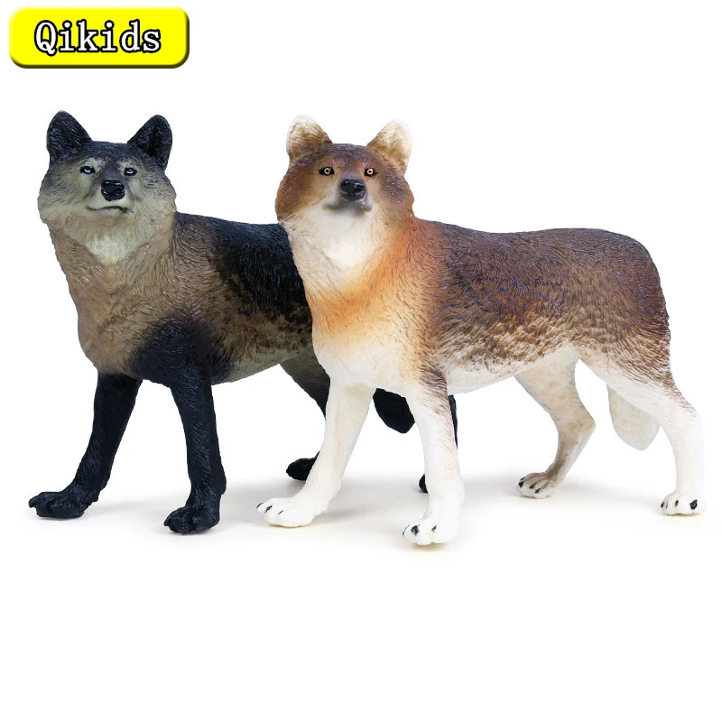 

Большие размеры, высокое качество, оригинальные дикие животные, волки, модель, фигурки, серый волк, ПВХ, Реалистичная коллекция, детские игру...