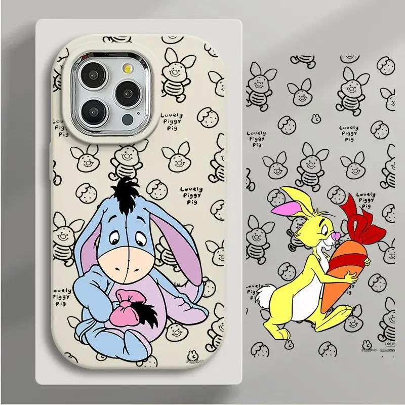 Мультяшный кролик Eeyore мама Heffalump поросенок Kanga пухлый чехол для телефона iPhone 15 14