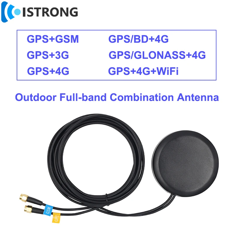 Outdoor Full-band Combination Antenna Booster GPS BD Glonass + GSM 3G 4G + WiFi Satellite Positioning Navigation for Car/Cabinet