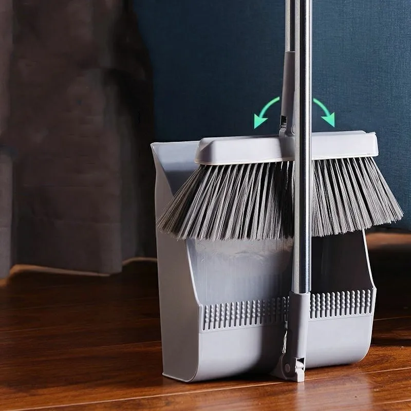 

Dust Brooms Sets Suit Dustpan Combination Cleaning Dustless Squeeze Courtyard Floor Toliet Wiper Garbage Collector Soft Pet Hair