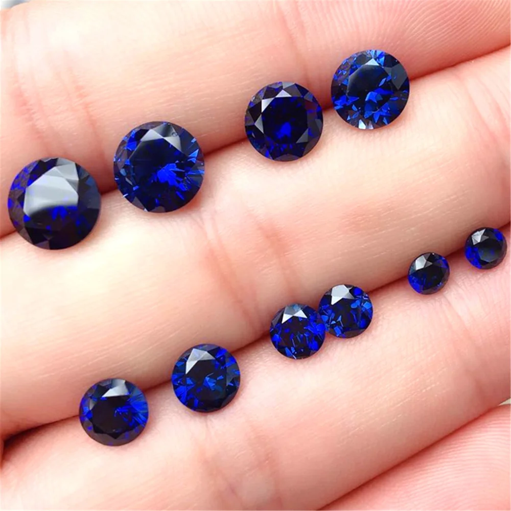 

Joanlyn Grade AAA Cutting Sapphire Round Faceted Gemstone Brilliant Cut Sapphire Mohs Hardness 9 Multiple Sizes to Choose C42S
