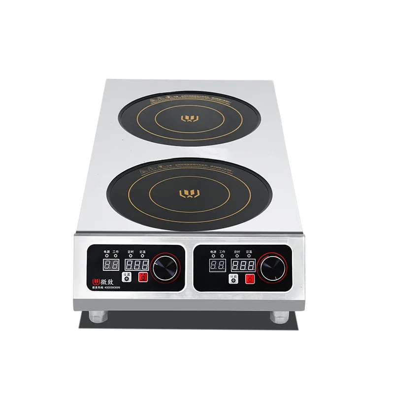 

Commercial Electric Double Induction Electric Cooker 3500W Wok Stove