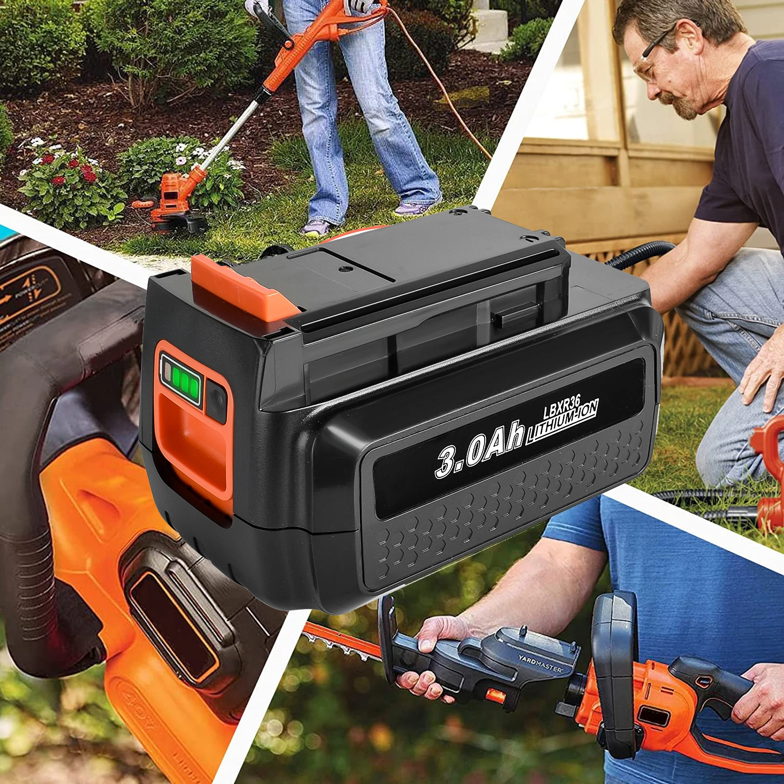 Фото Аккумуляторная батарея LBX36 3,0 Ач 36 В/40 В для Black & Decker LBXR36 BXR36 LST136 LST420 LST220 LST300 MTC220 MST1024 L30 №3