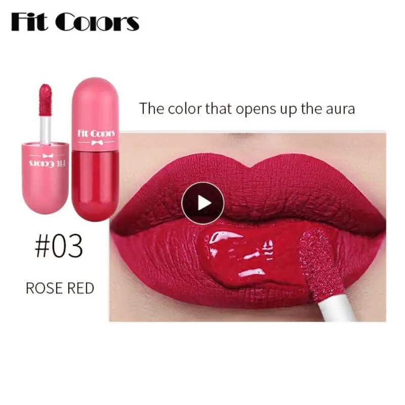 

Moisture Lipstick Soft Mist Lip Gloss Non-stick Cup Lipstick Mini Pill Lipgloss 5 Colors Capsule Lip Glaze Lips Makeup Cosmetics