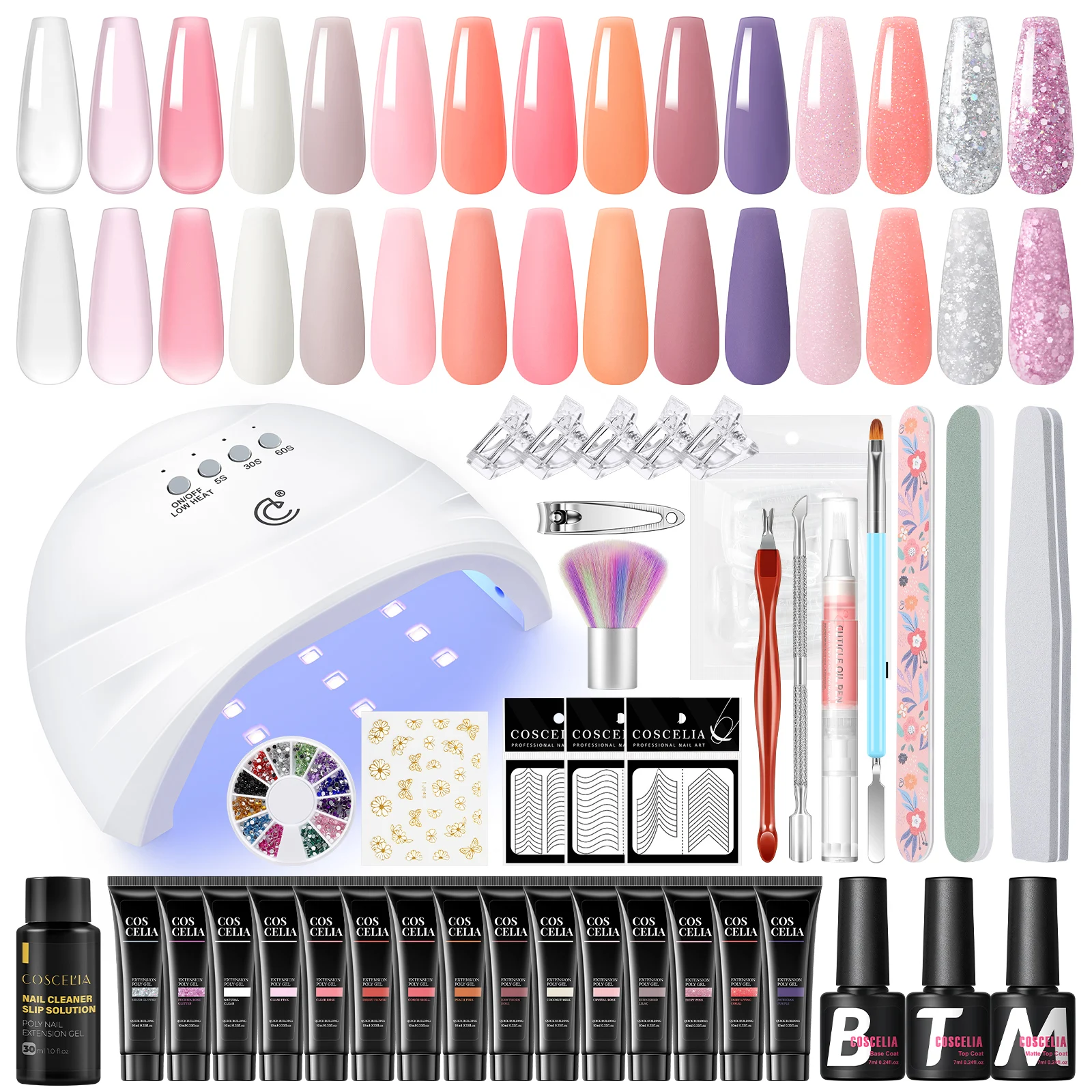 Набор Для Ногтей Coscelia 15 Шт. Гель-лаки 10 Мл С Очищающим Засовом 30
