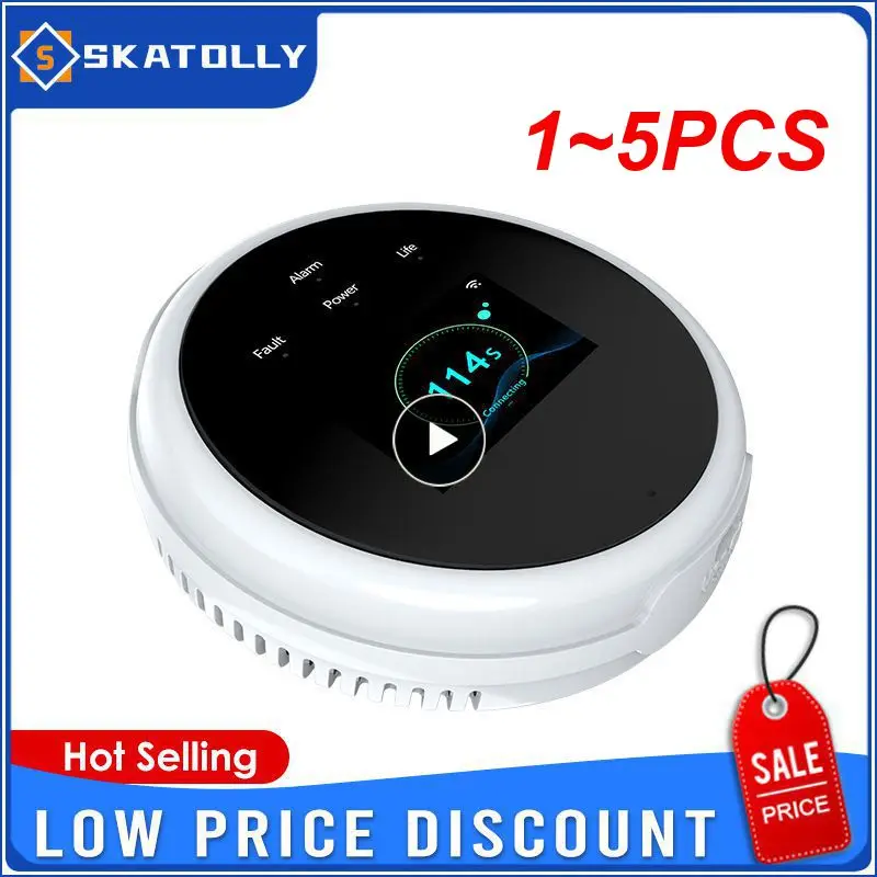 

1~5PCS Tuya WiFi GAS LPG Leak Sensor alarm Fire Security detector APP Control Safety smart home Leakage sensor support smart