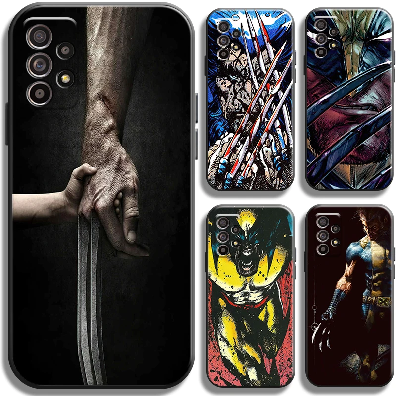 

Marvel X-Men Wolverine Phone Case For Samsung Galaxy A52 4G A52 5G Carcasa Cover Coque TPU Cases Black Soft Shell
