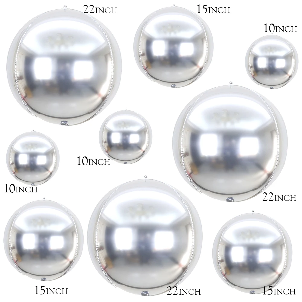 

9 шт. хромированные гелиевые шары MicroPlush