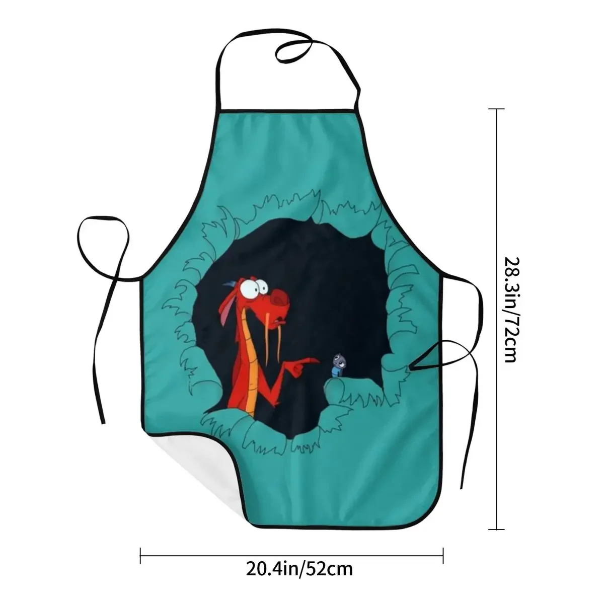 Фартук Mushu From Mulan для шеф-повара кулинарии кухни нагрудник без рукавов кухонный