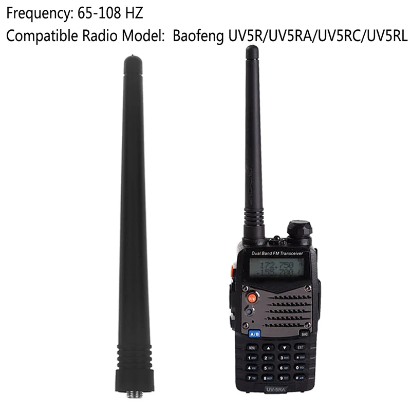 

Baofeng Walkie-talkie Original Antenna SMA-F Ham HF Antenna UHF&VHF 65-108MHZ Suitable For UV-5R/5RA/5RC/5RL Radio Accessories