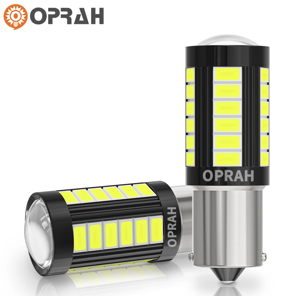 2 шт., Автомобильные светодиодные лампы 1156 BA15S BAU15S PY21W 5630SMD 1157 BAY15D 12 В 24 В