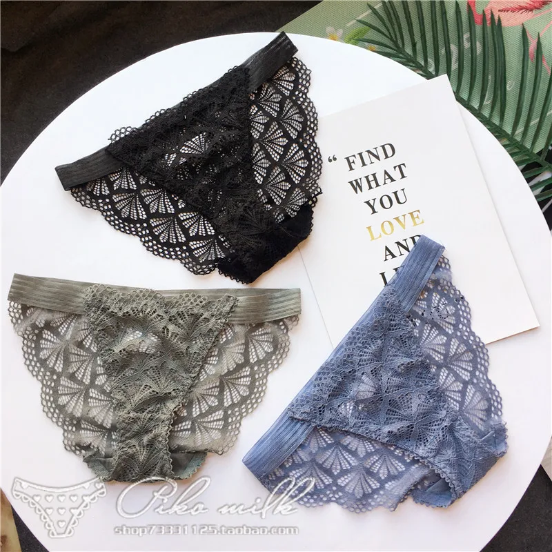 

Women's Sexy Lace Panties Ladies Hollow Transparent Panties Girly Breathable Low Rise Thong T Pants Sexy Thong