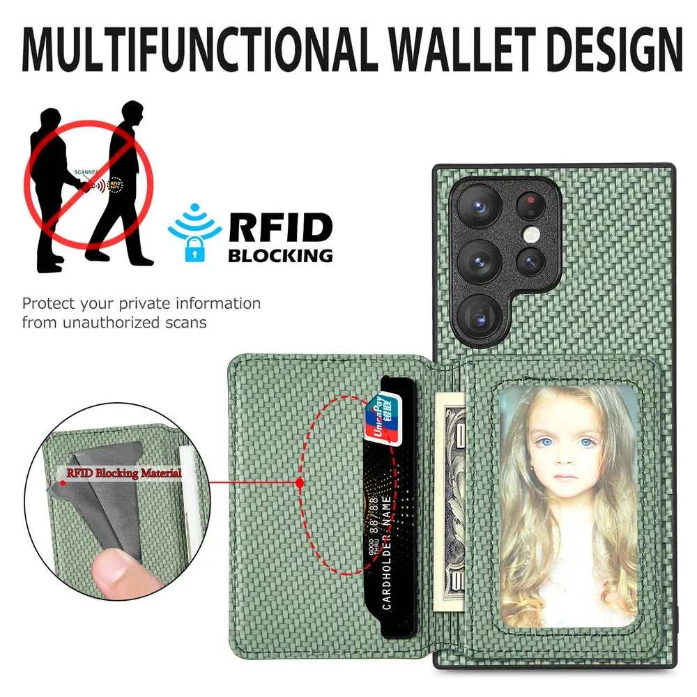 Чехол для Samsung Galaxy S25 Ultra 5G 2025 кожаный чехол с RFID-блокировкой 360 защита Plus S 25 Magnet Cover