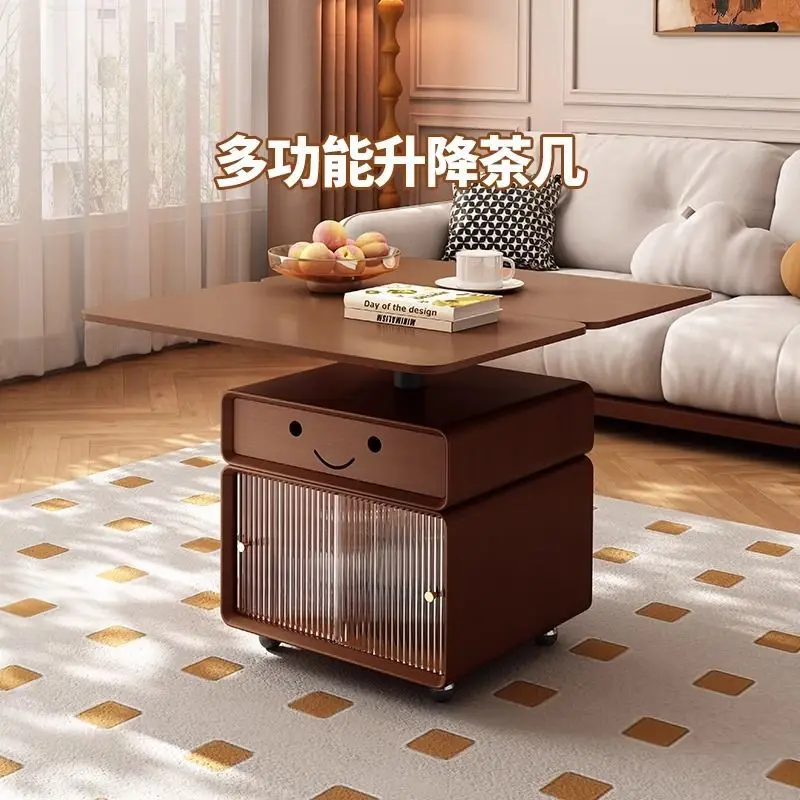 DG7 складной подъемный чайный столик из массива дерева приставной двойного