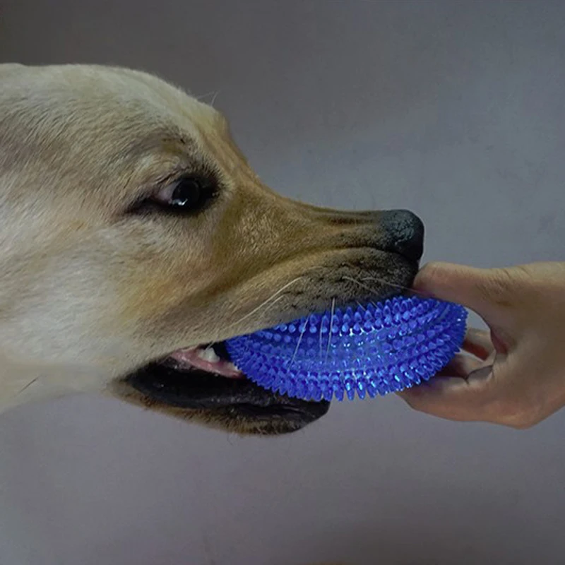 

Pet Toys Bite Resistant Sound Toys Ball Chew Teeth Clean Large Dog Golden Retriever Barbed Wire TPR Train Teeth Cleaning