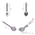 Столовые приборы для пикника, столовая посуда на открытом воздухе, вилка, ложка, портативная столовая посуда для путешествий, из титана