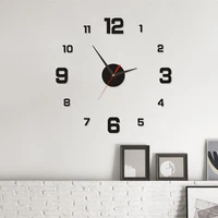 diy wall clock 40cm16 frameless modern 3d wall clock mirror sticker clock for home office hotel restaurant school decoration