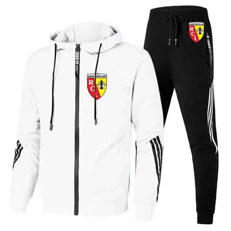 New Sportswear Hoodies+Pants 2PCS Euro Club Rc Lens Printed Men Casual Set Spring Autumn  Sets Hip Hop Street Loose Tracksuits