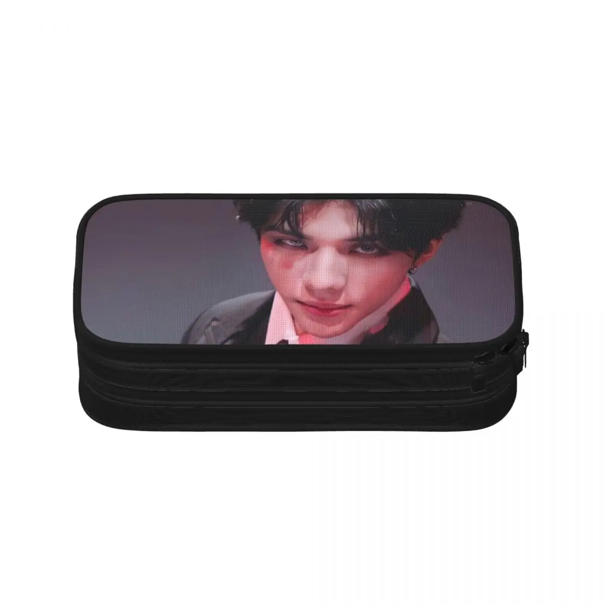 Hyunjin Pen Box Student School Anime Zipper Pen Bag Child Stationery Bag pencase Gift