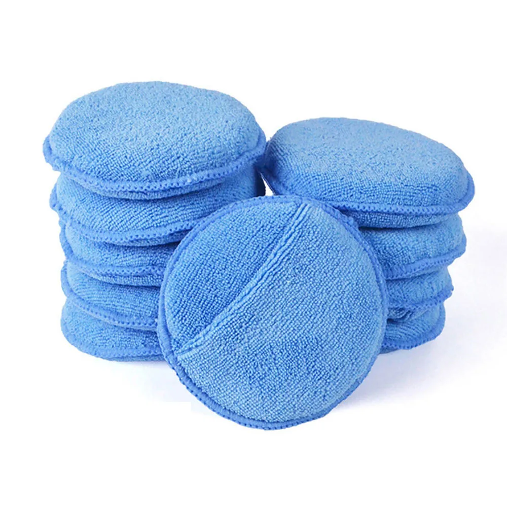 

10pcs Soft Microfiber Car Wax Applicator Pad Polishing Sponge for Apply and Remove Wax Auto Care Polish Foam Sponge