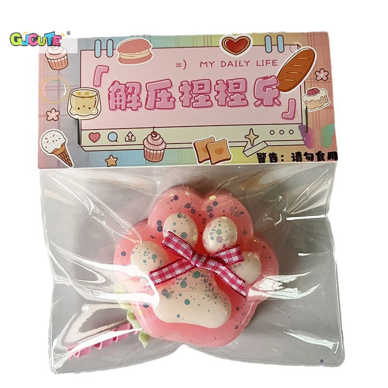 1 шт. Mochi Taba кошачья лапа с флокированием новая игрушка для декомпрессии Fidget Kawaii