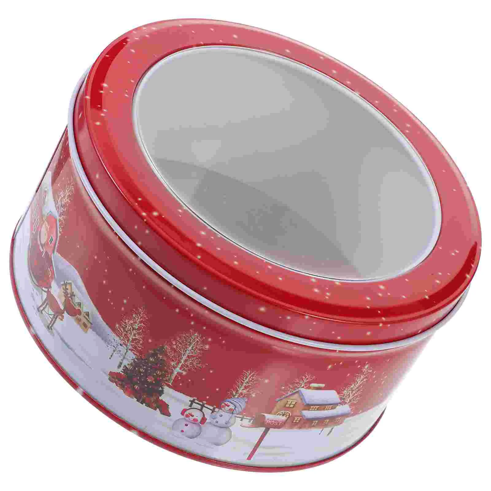 

Christmas Tin Box Candy Tins Simple Storage Case Sweet Container Cookie Containers Tinplate